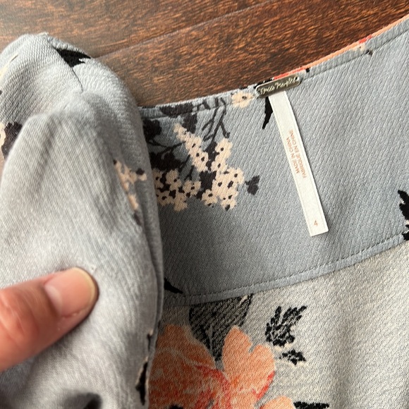 Free People Open Front Tie Floral Print Minidress - Picture 8 of 9